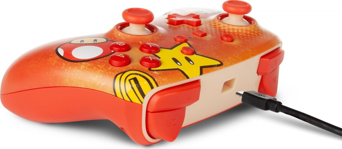 Powera - Nintendo Switch Enhanced Controller - Mario Vintage - Orange