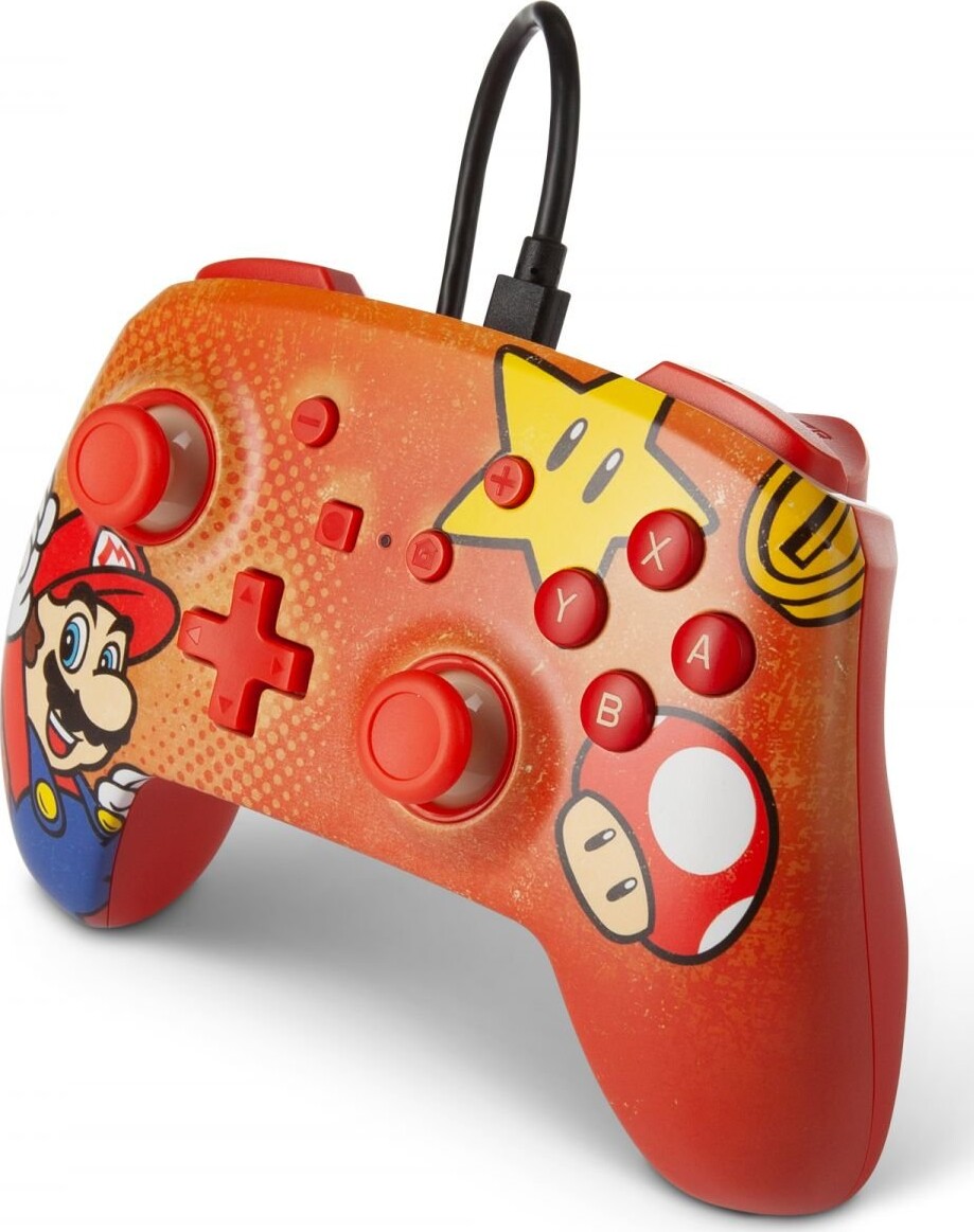 Powera - Nintendo Switch Enhanced Controller - Mario Vintage - Orange