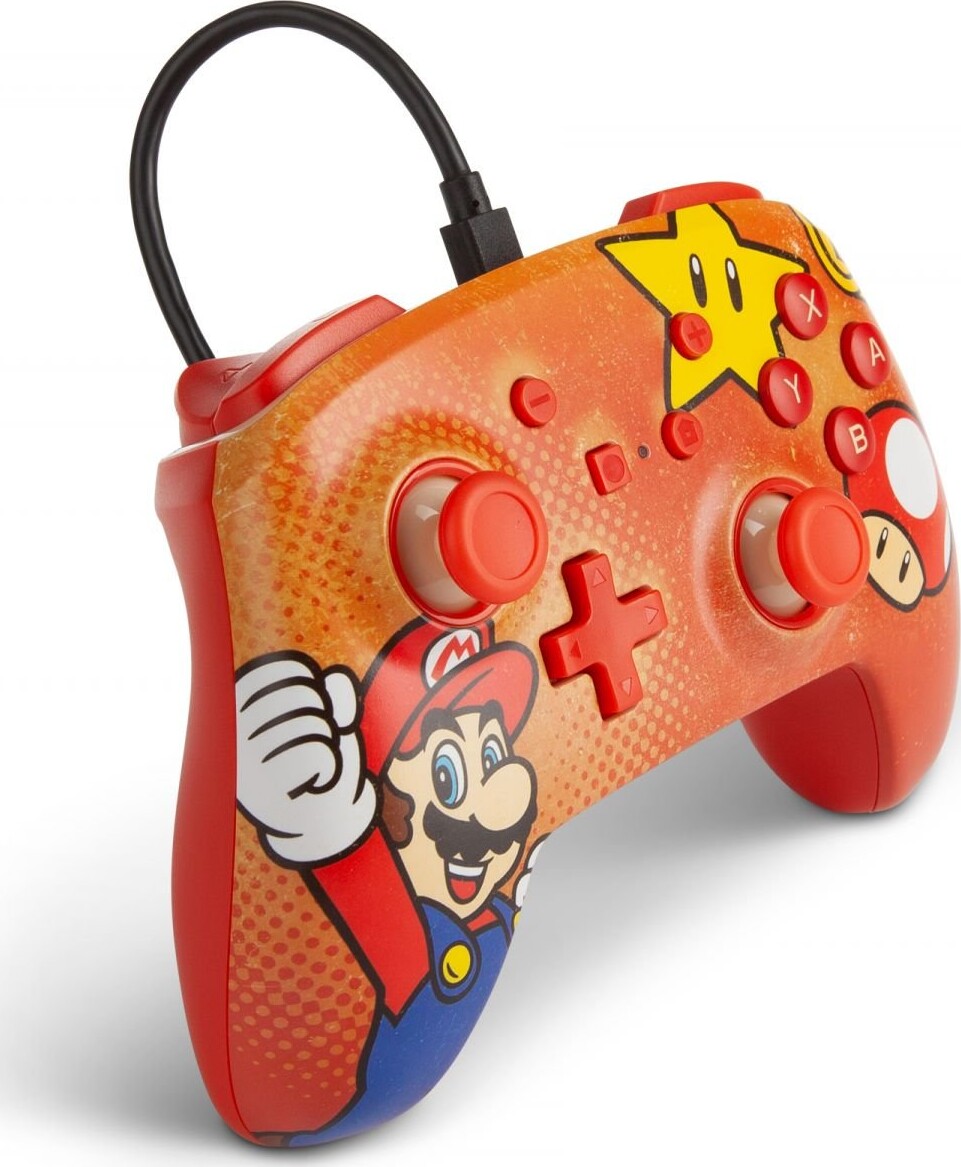Powera - Nintendo Switch Enhanced Controller - Mario Vintage - Orange