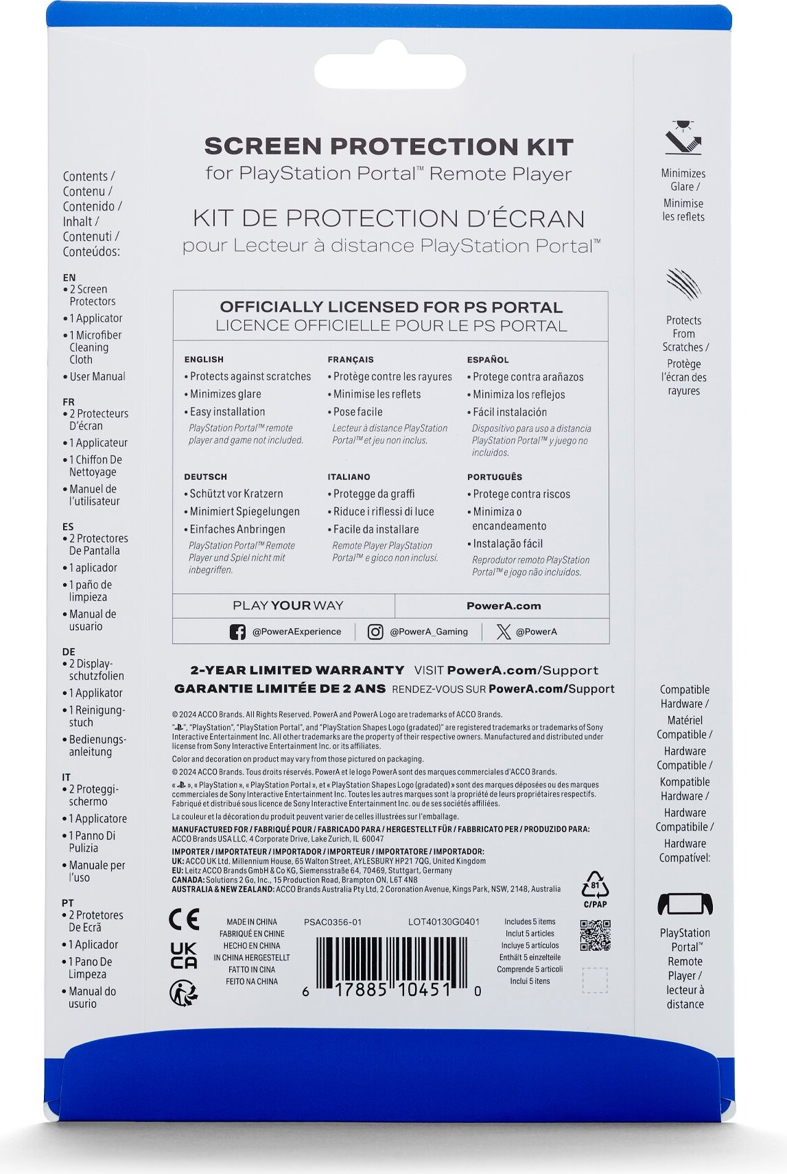 Powera Screen Protection Kit Playstation Portal Remote Player