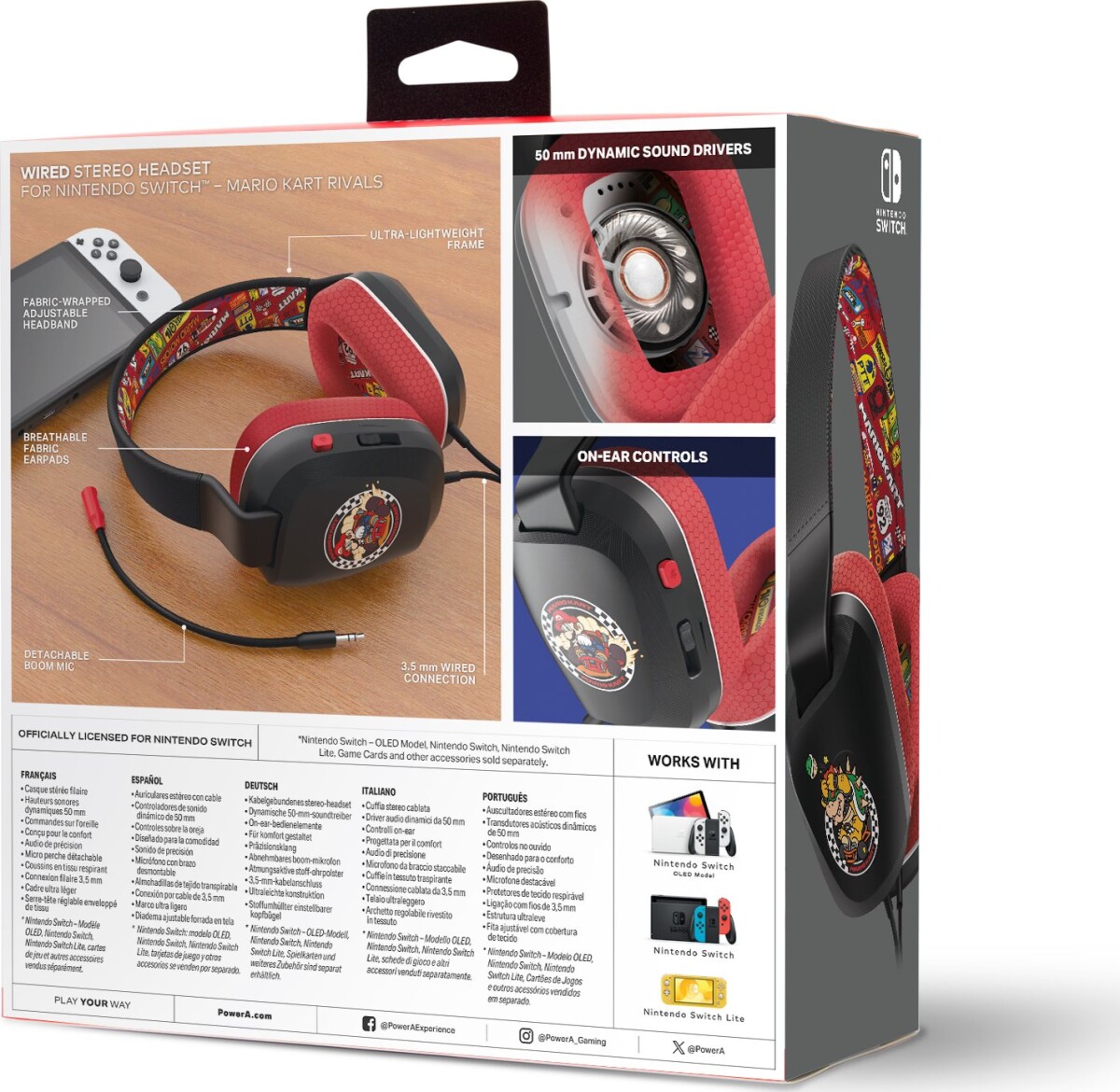 Powera Stereo Headset - Mario Kart Rivals Nintendo Switch