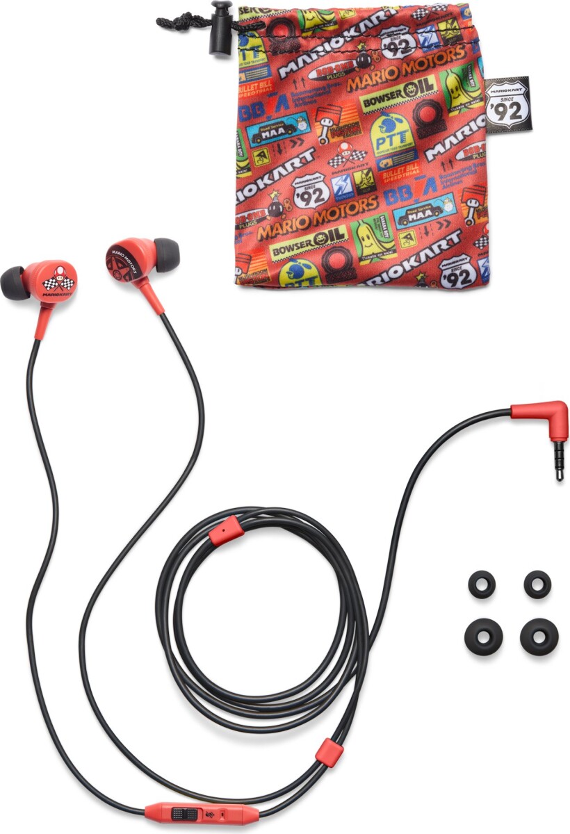 Powera Wired Earbuds - Mario Kart Motors Nintendo Switch