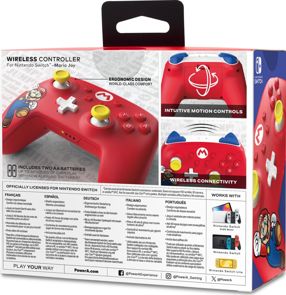 Powera Wireless Controller Mario Joy Nintendo Switch