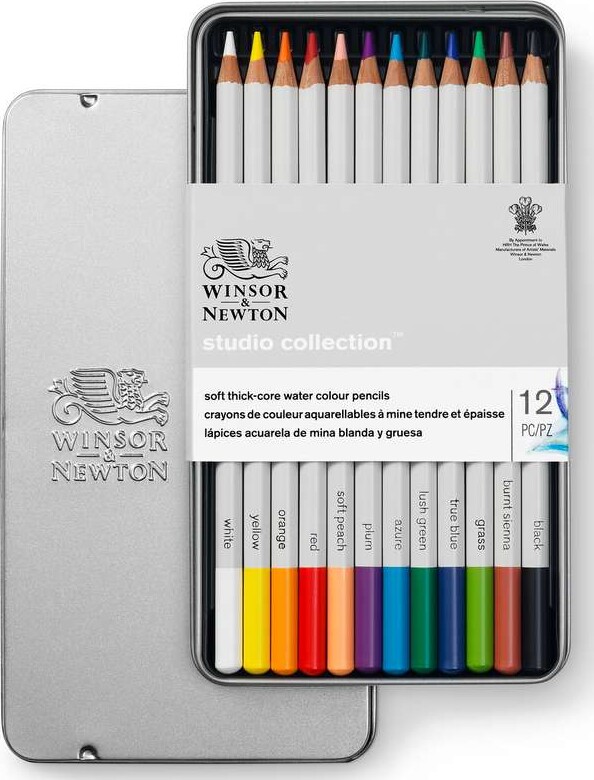 Winsor Newton - Akvarel Farveblyanter Sæt - Studio Collection - 12 Farver