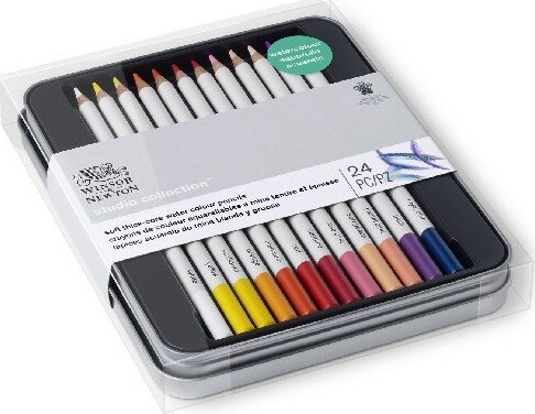 Winsor Newton - Akvarel Farveblyanter Sæt - Studio Collection - 24 Farver