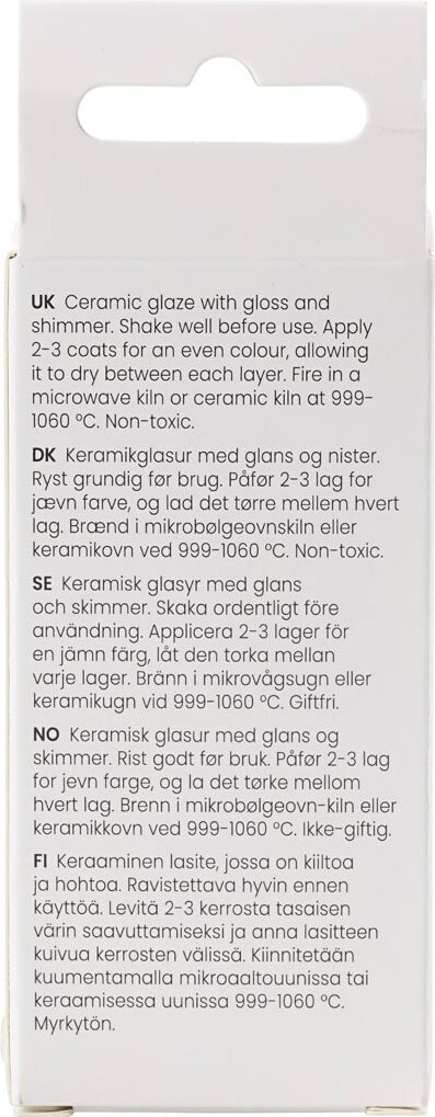 Prikket Keramik Glasur - 999-1060 C - Dækkende - Figaro - 60 Ml