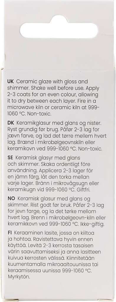 Prikket Keramik Glasur - 999-1060 C - Dækkende - Pinky - 60 Ml