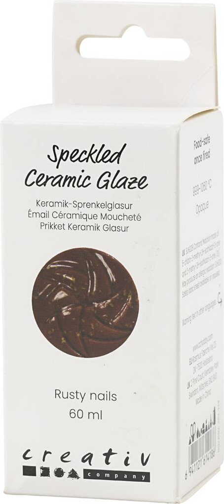Prikket Keramik Glasur - 999-1060 C - Dækkende - Rusty Nails - 60 Ml