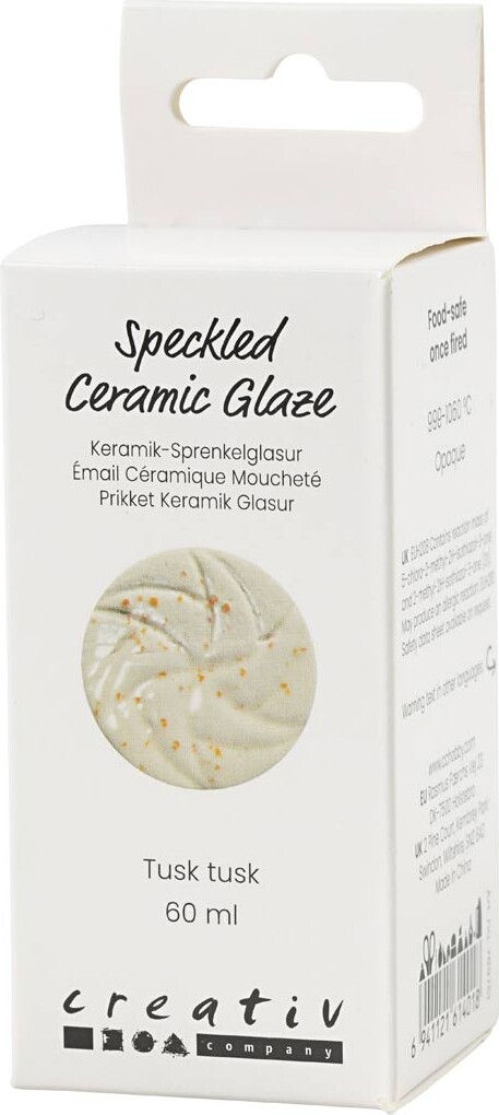 Prikket Keramik Glasur - 999-1060 C - Dækkende - Tusk Tusk - 60 Ml
