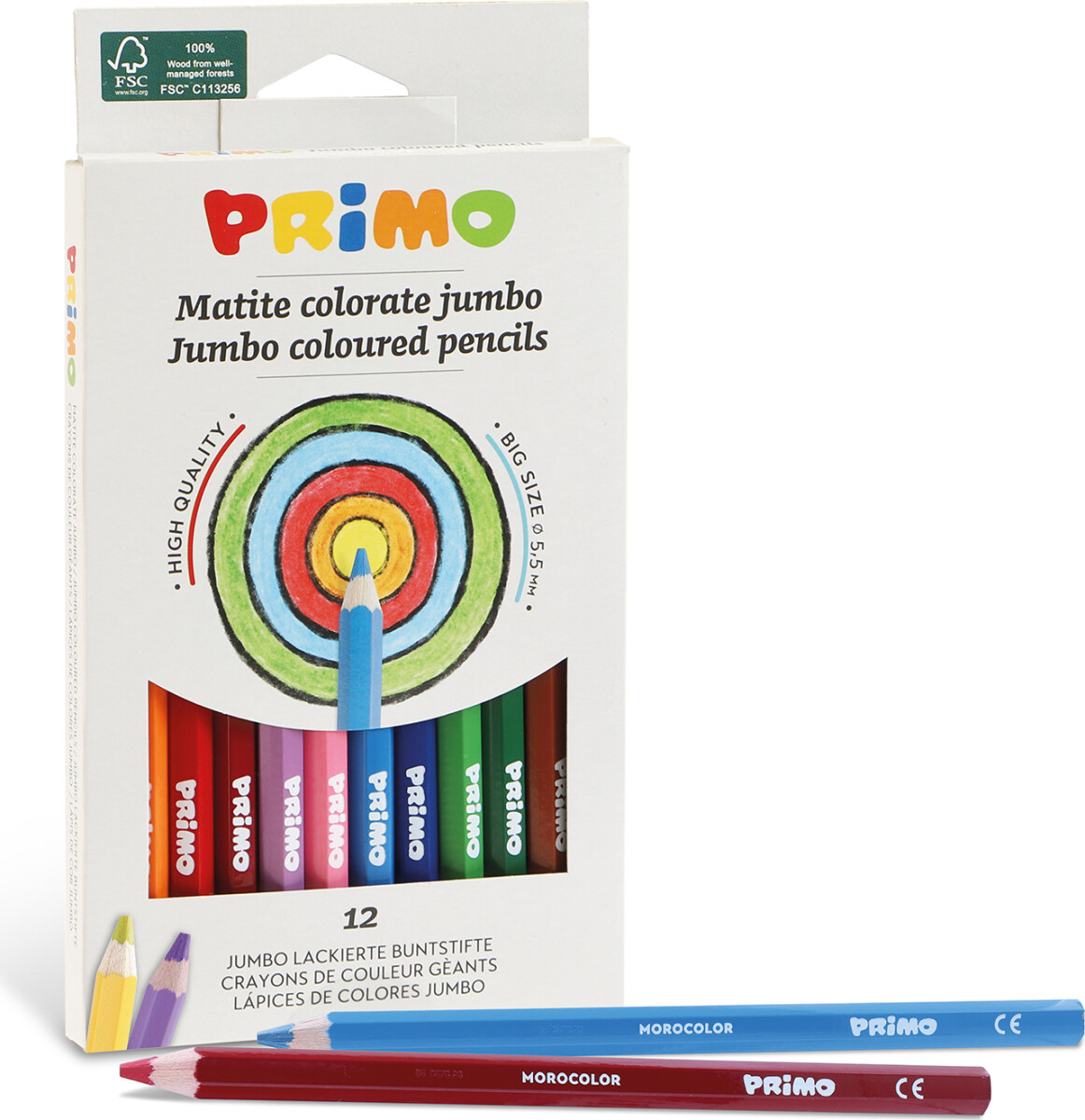 Primo - Jumbo Farveblyanter 12 Stk
