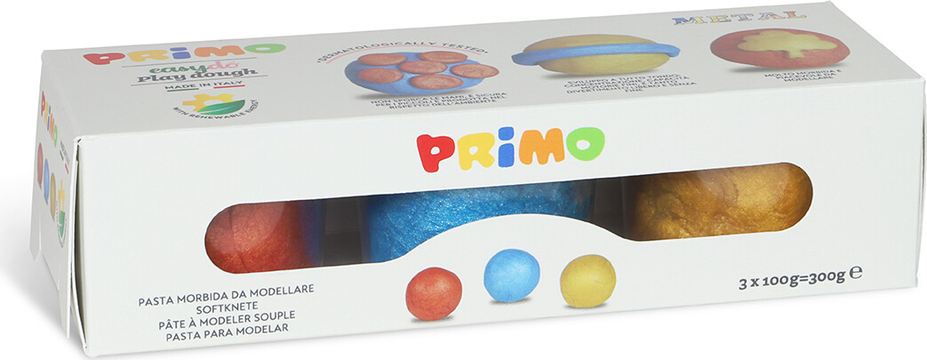Primo - Modellervoks - 3 Bøtter 100 G - Metallic