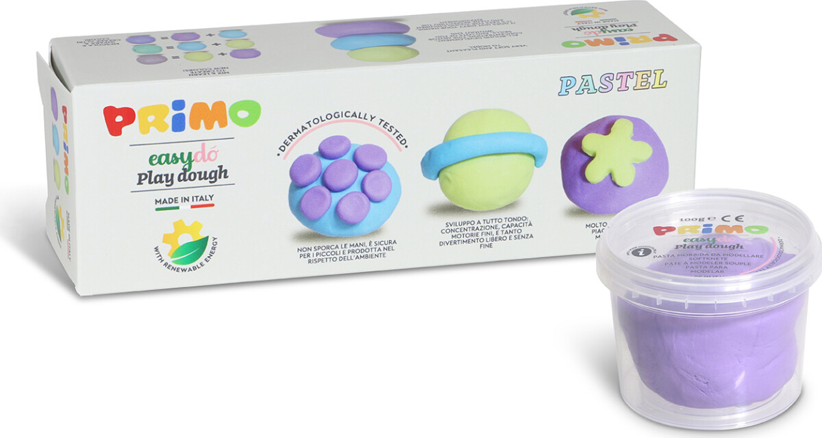 Primo - Modellervoks - 3 Bøtter 100 G - Pastel