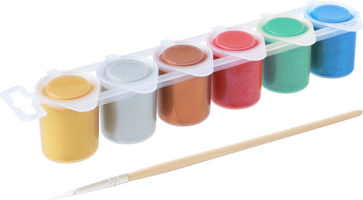 Primo - Plakatmaling 6 Bøtter 25 Ml - Metallic