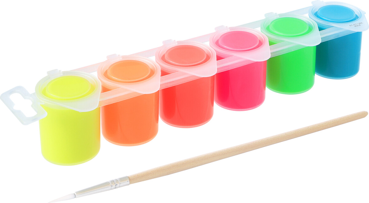 Primo - Plakatmaling 6 Bøtter 25 Ml - Neon