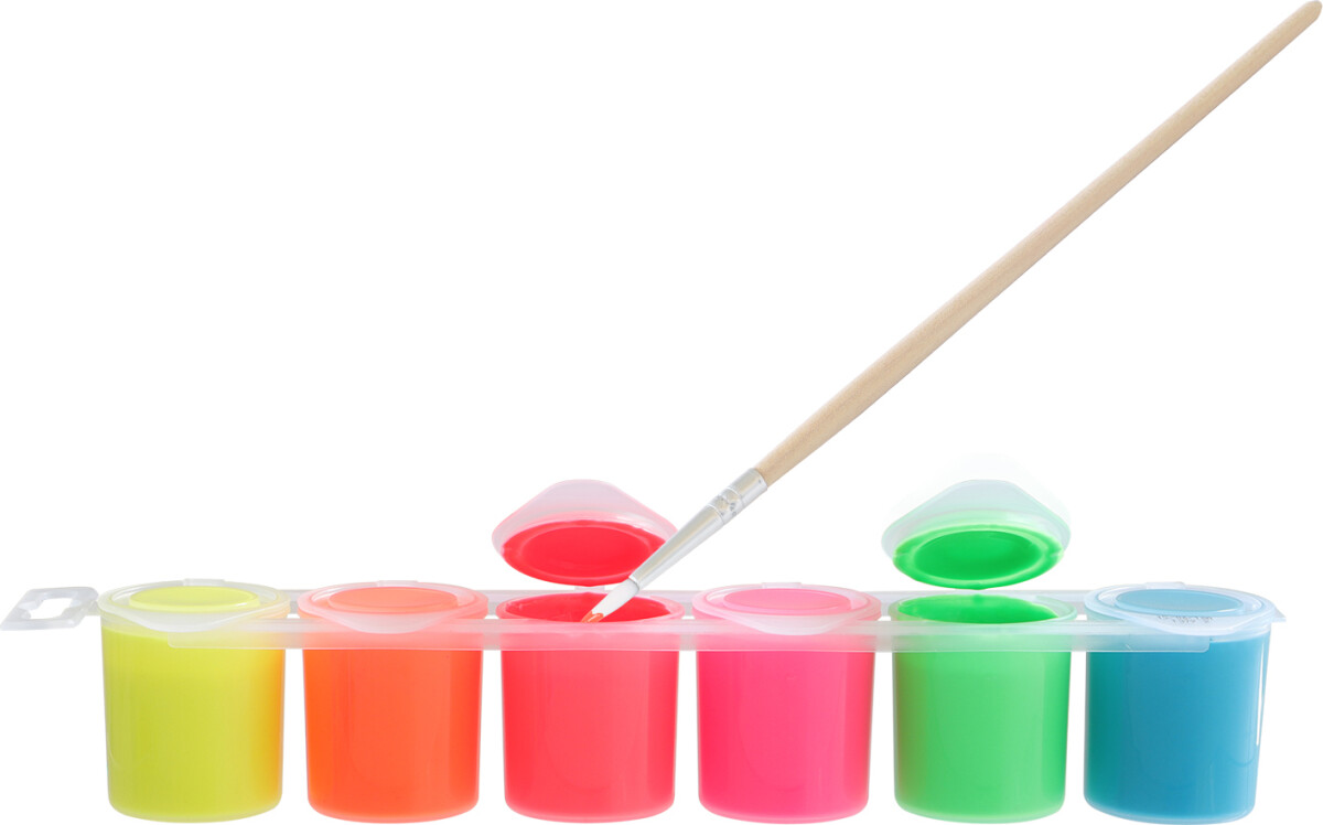 Primo - Plakatmaling 6 Bøtter 25 Ml - Neon