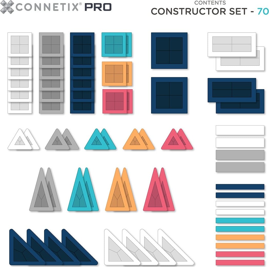 Pro Constructor Set - Magnetsæt - 70 Dele