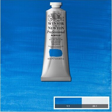 Winsor Newton - Proff Akrylmaling - Cerulean Blue 60 Ml