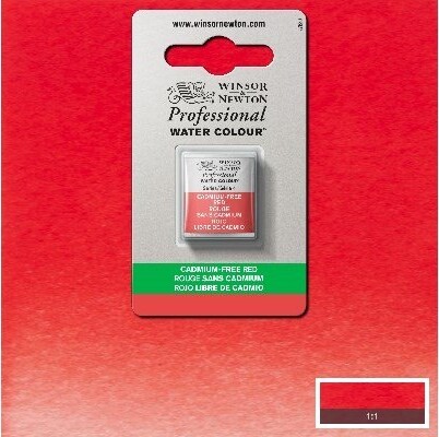 Winsor Newton - Akvarelfarve 12 Pan - Cadmium Free Red