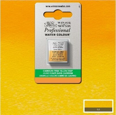 Winsor Newton - Akvarelfarve 12 Pan - Cadmium Free Yellow Deep