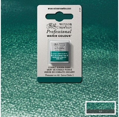 Winsor Newton - Akvarelfarve 12 Pan - Cobalt Green Deep