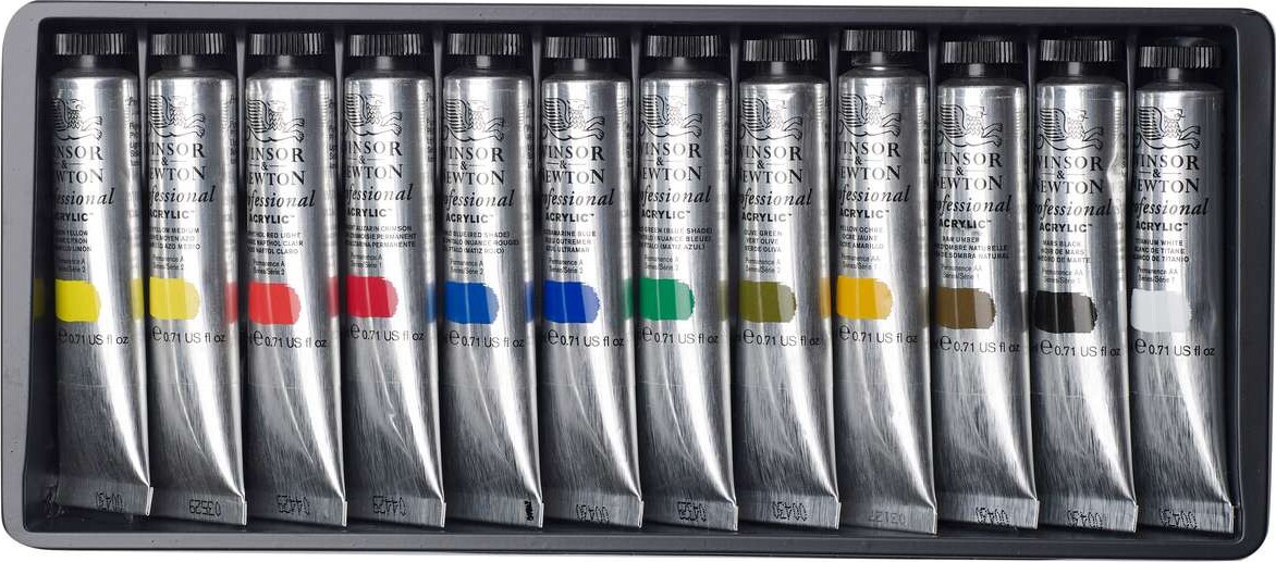 Winsor Newton - Akrylmaling Sæt - 12X20 Ml
