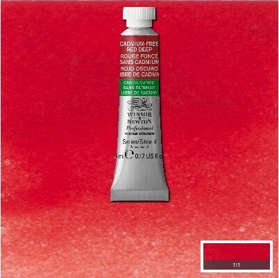 Winsor Newton - Akvarelfarve - Cadmium Free Red Deep 5 Ml