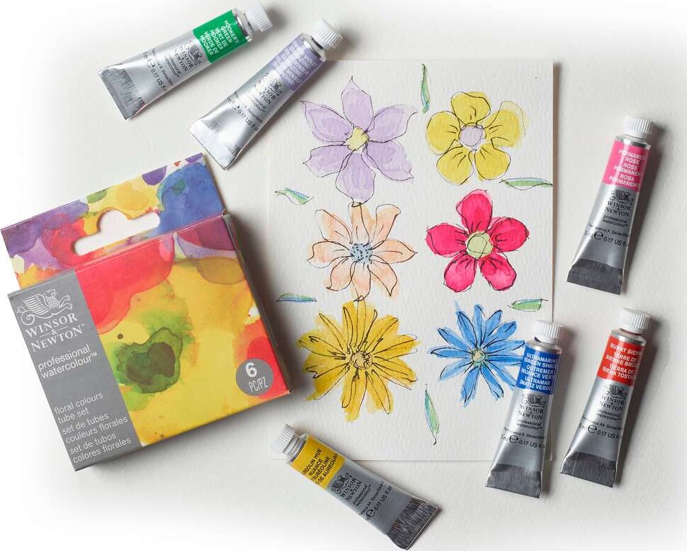 Winsor Newton - Professional Watercolour - Floral Set - 6X5 Ml