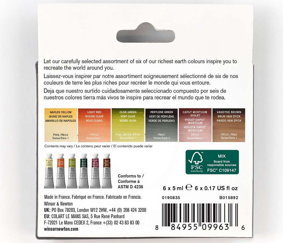 Winsor Newton - Professional Watercolour - Rich Earth - 6X5 Ml