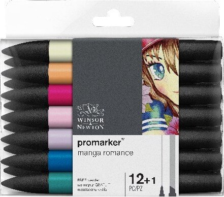 Winsor Newton - Promarker Tusser - Manga Romance - 12 1 Dele