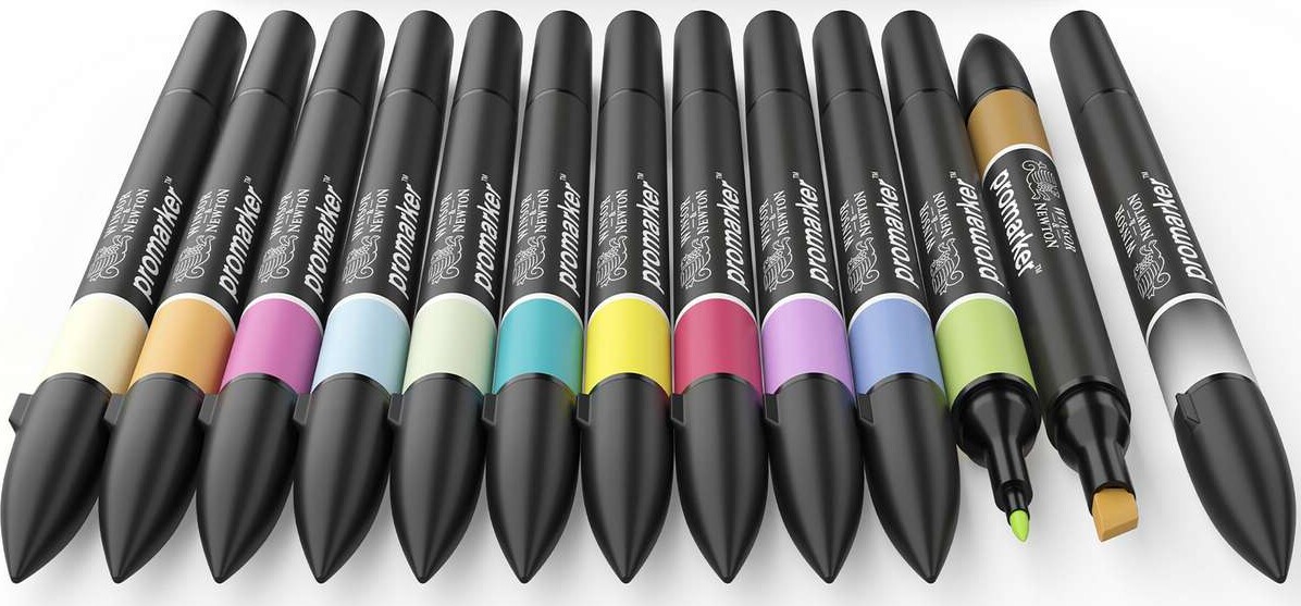 Winsor Newton - Promarker Tusser - Sæt 2 - 12 Farver
