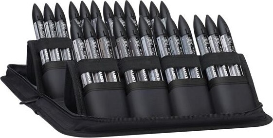 Winsor Newton - Promarker Tusser - Grå Og Sorte Toner - 24 Farver