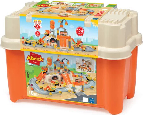 Byggeplads Legetøj - Kraner Og Gravemaskiner - 124 Dele - Ecoiffier Abrick