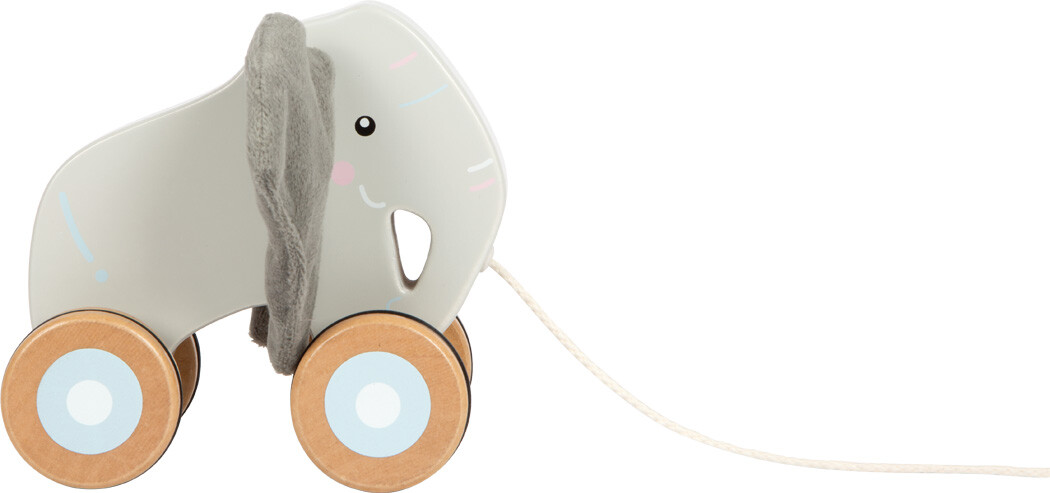 Trækdyr I Træ Til Børn - Elefant Med Knitrende Ører - Small Foot