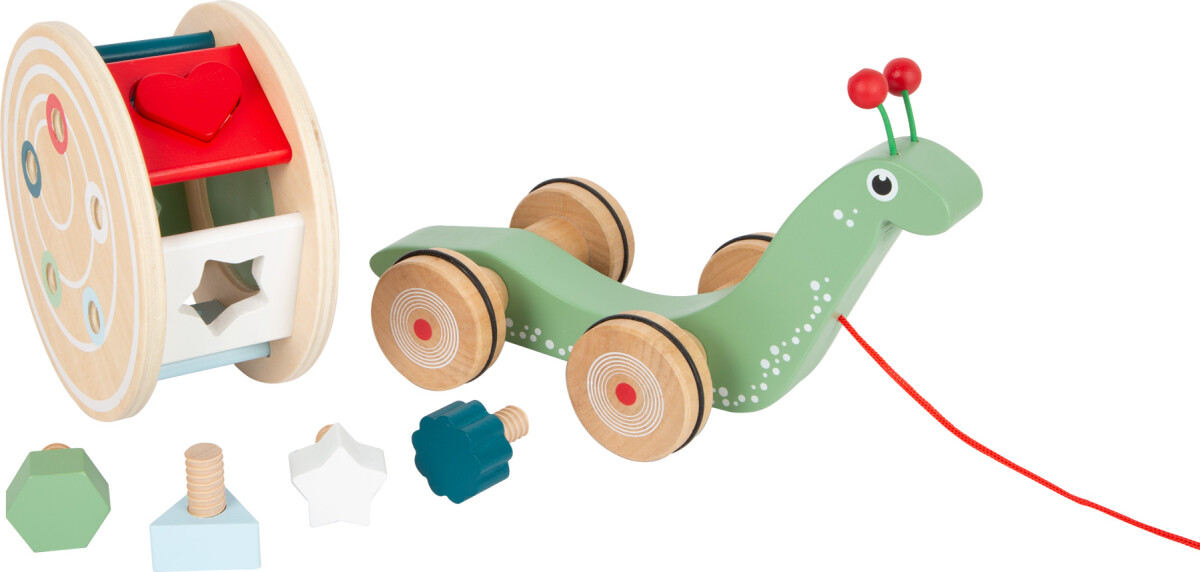 Trækdyr Med Puttekasse - Snegl - Træ - Small Foot
