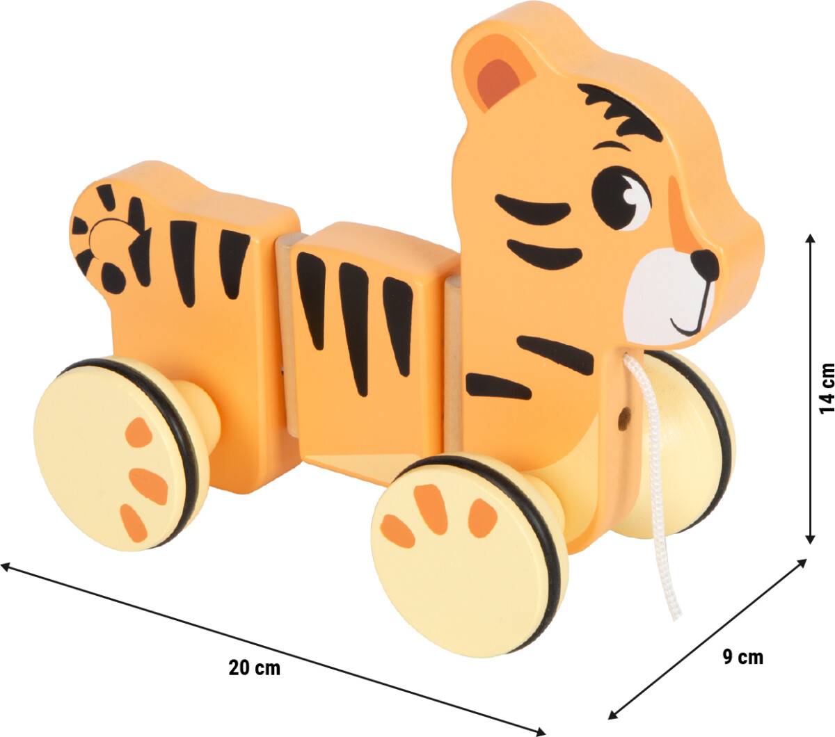 Trækdyr I Træ - Tiger - Legetøj Til Børn - Small Foot