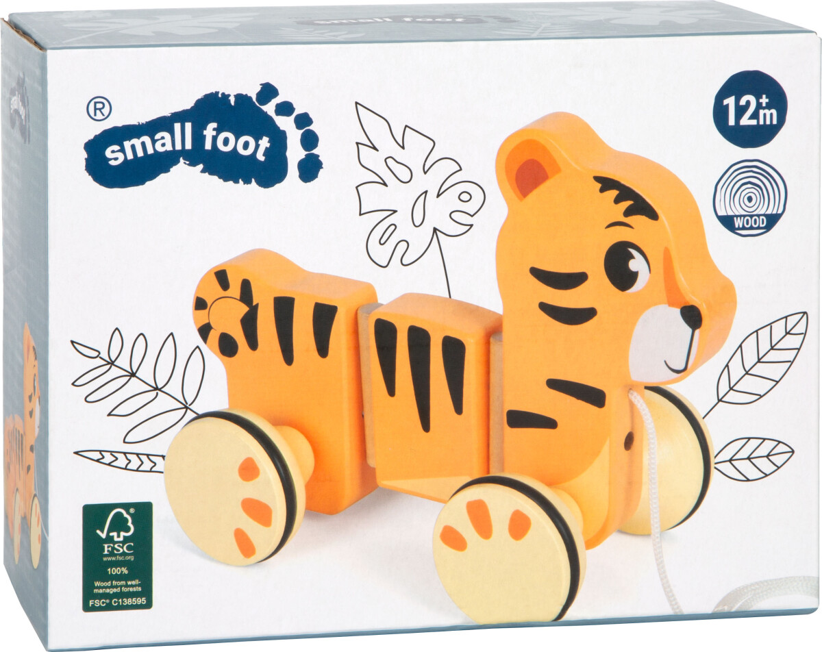 Trækdyr I Træ - Tiger - Legetøj Til Børn - Small Foot