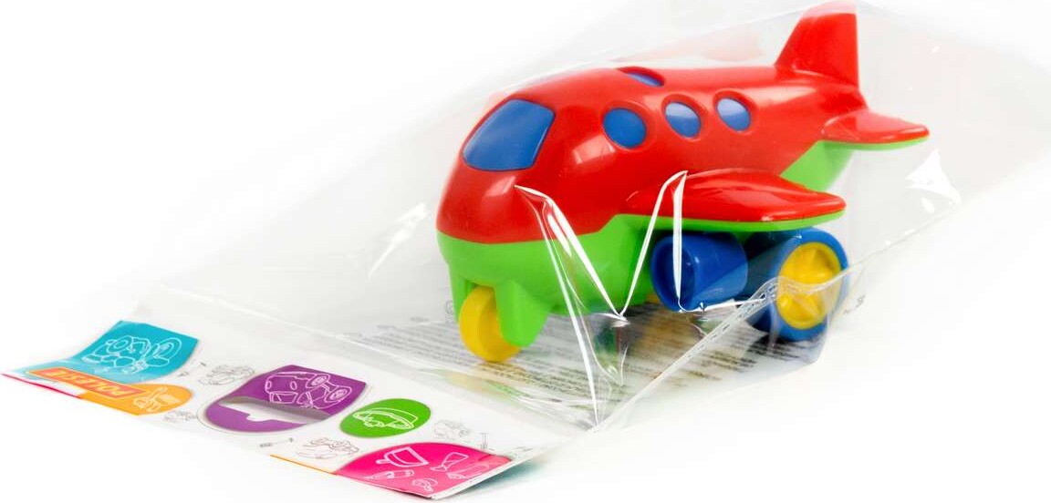 Legetøjs Flyvemaskine - Pull-Back - Polesie - Assorteret