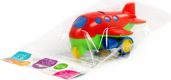 Legetøjs Flyvemaskine - Pull-Back - Polesie - Assorteret