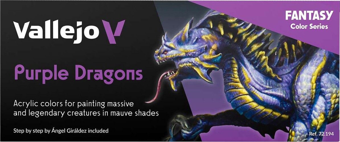 Vallejo - Game Color Maling Sæt - Purple Dragons - Fantasy - 8X18 Ml
