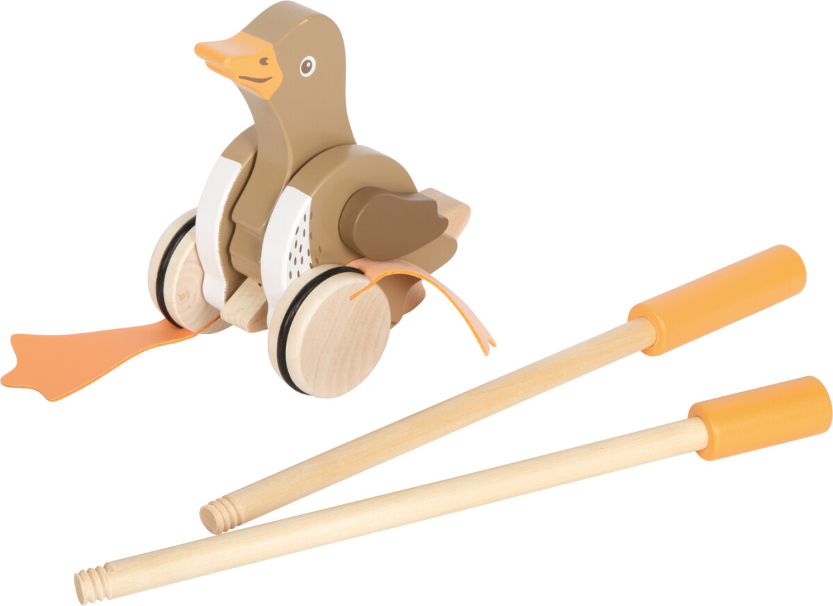 Skubbedyr I Træ - And Med Bevægeligt Hoved - Small Foot