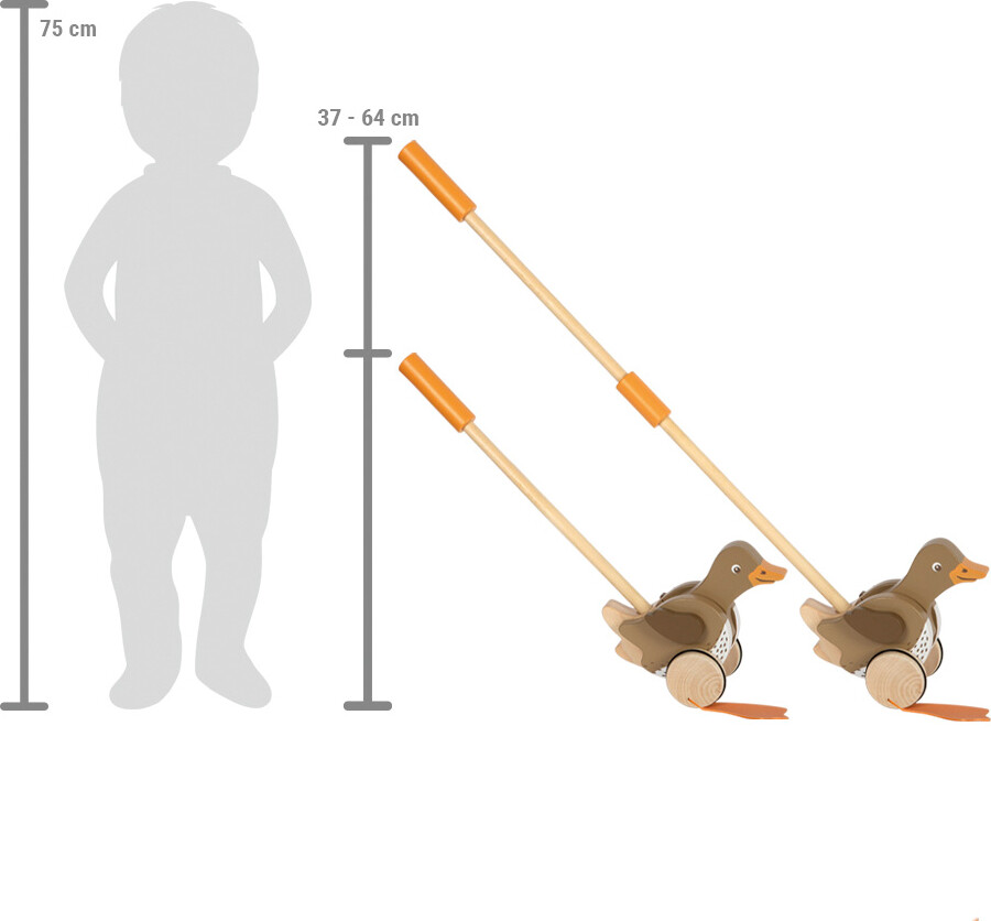 Skubbedyr I Træ - And Med Bevægeligt Hoved - Small Foot