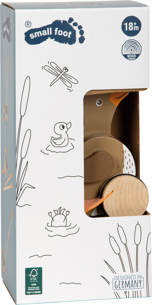 Skubbedyr I Træ - And Med Bevægeligt Hoved - Small Foot