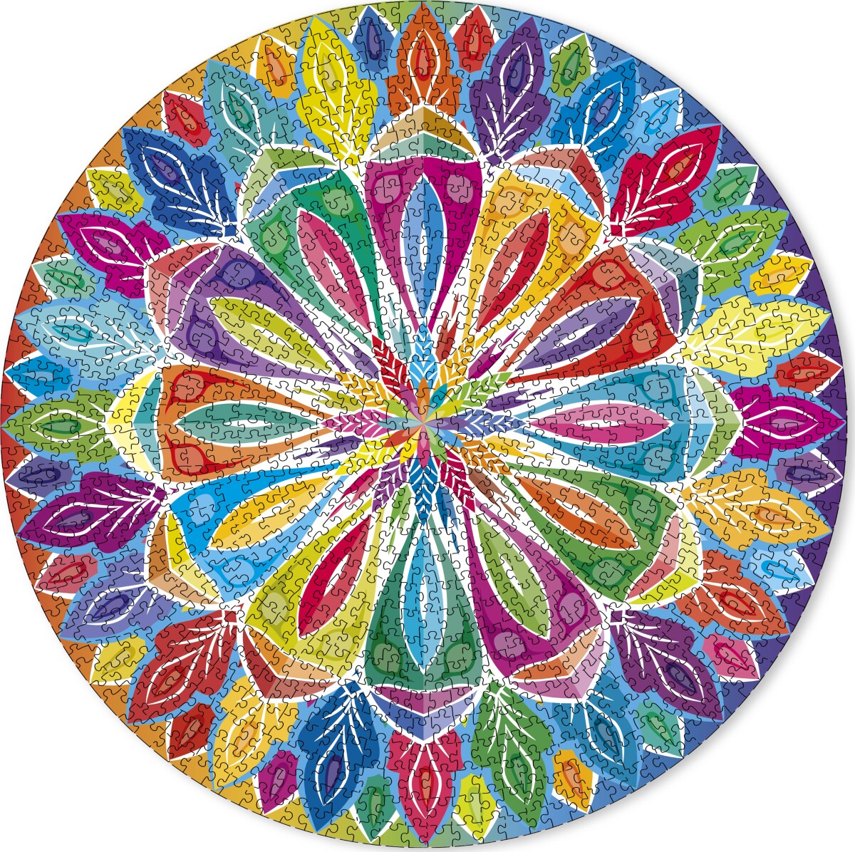 Mandala Puslespil - Rundt - 1000 Brikker - Grafix