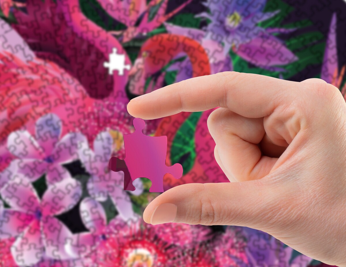 Tropisk Puslespil - Rundt - 1000 Brikker - Grafix