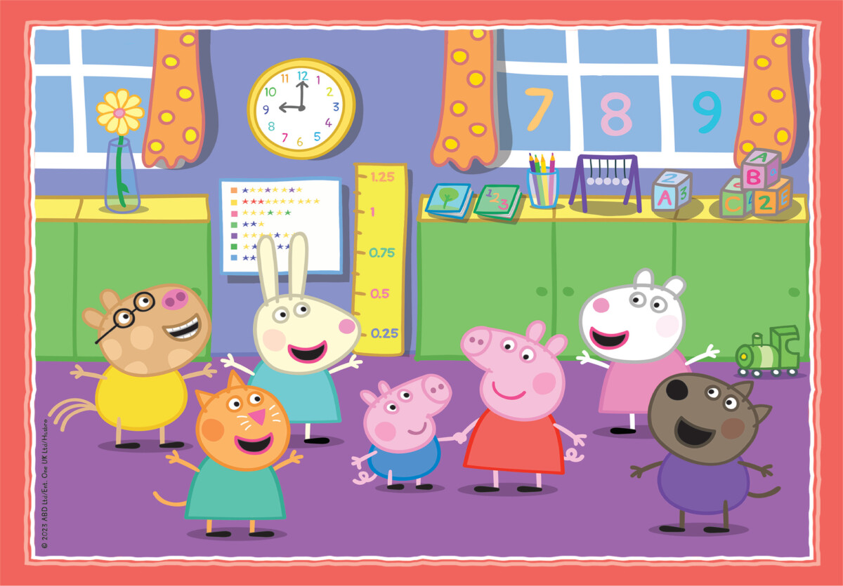 Gurli Gris Puslespil - Super Color - Clementoni - 4 Stk