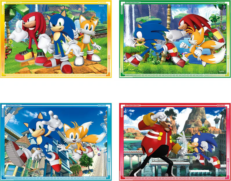 Sonic Puslespil - Super Color - Clementoni - 4 Stk