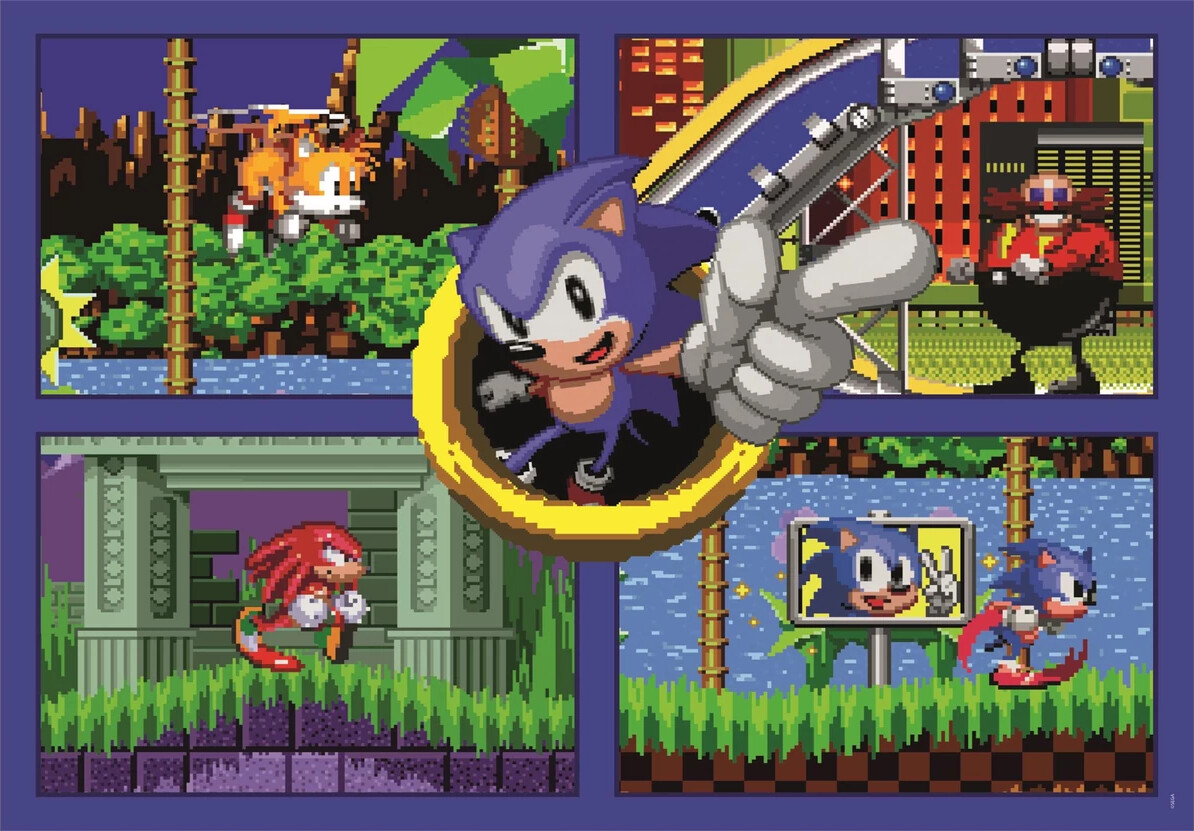 Clementoni - Sonic The Hedgehog - Gaming Puzzle - 500 Brikker