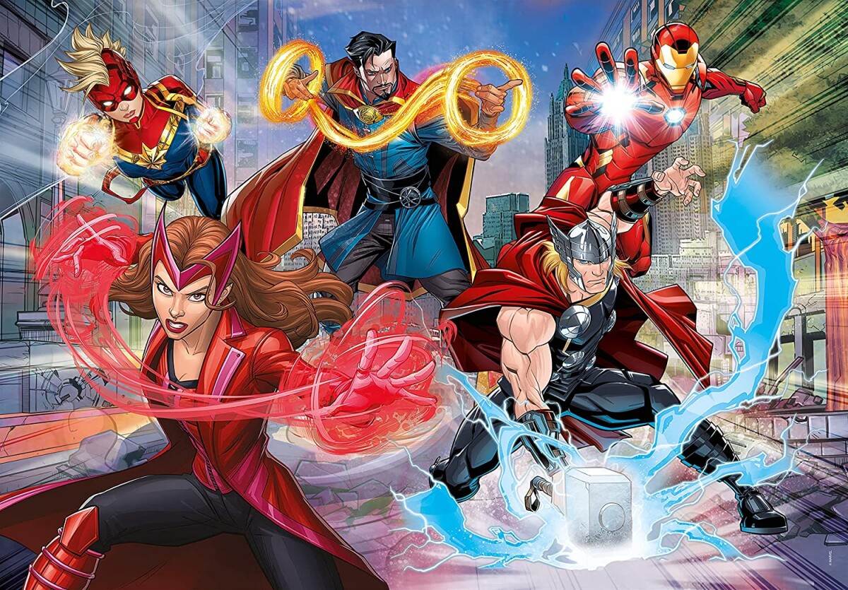 Avengers Puslespil - Marvel - Glitter - 104 Brikker - Clementoni