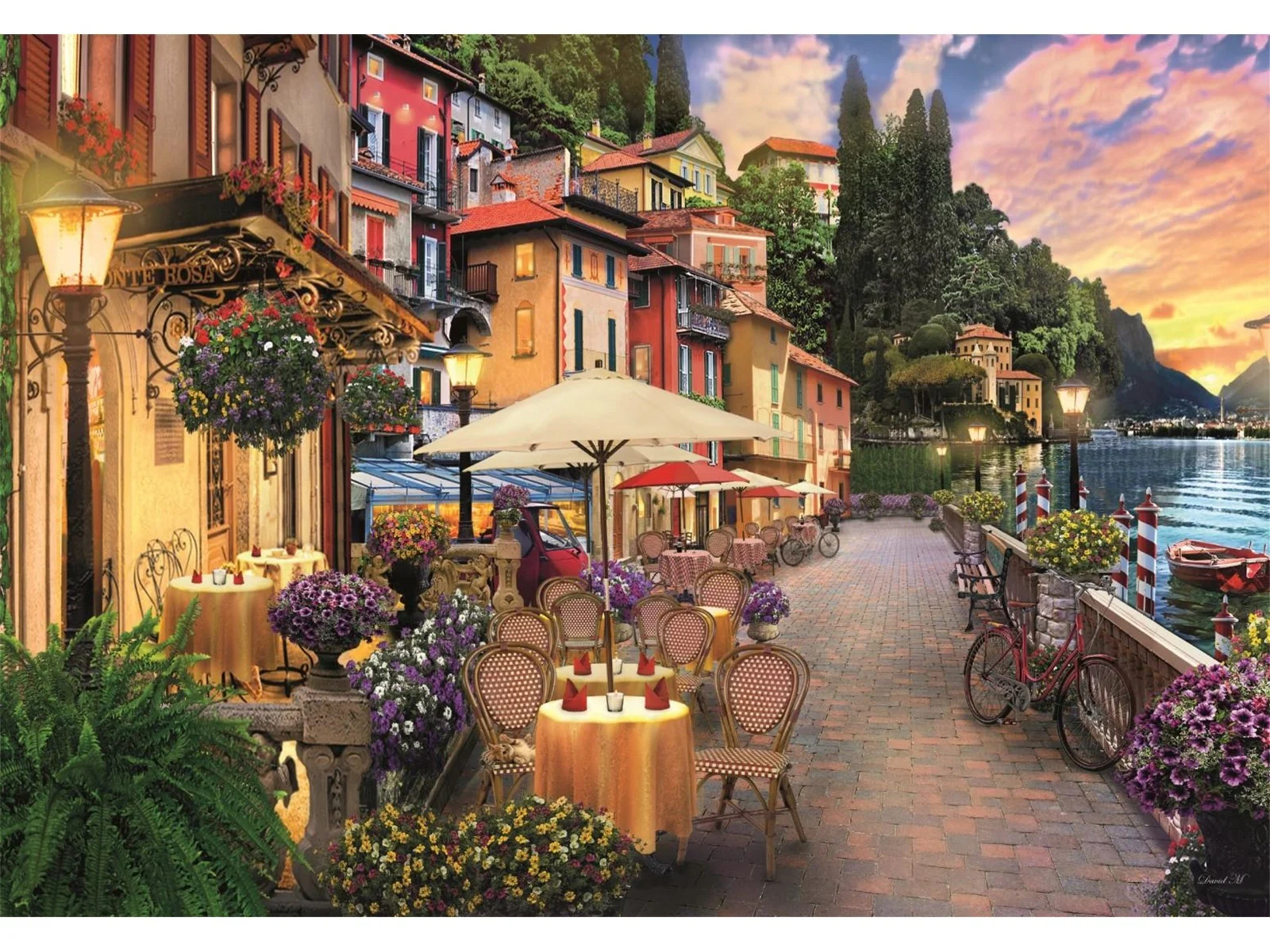 Clementoni - Lake Como Puzzle - 500 Brikker - Hqc Puslespil