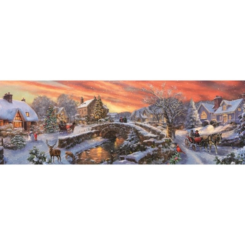 Puslespil Med 1000 Brikker - Christmas Over The Bridge - Hqc